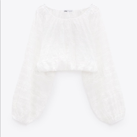 White Crop Top - Picture 3 of 5